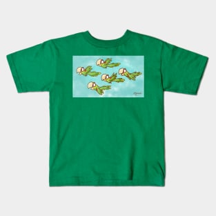 Fun Flyers! (Double Yellow-Headed Parrot Pandemonium) Kids T-Shirt